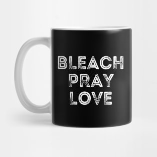 Funny Cleaning Bleach Pray Love Mug